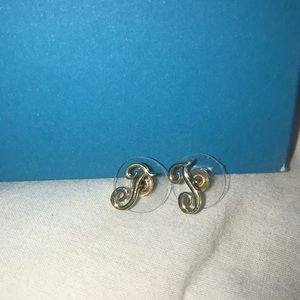 “J” earrings